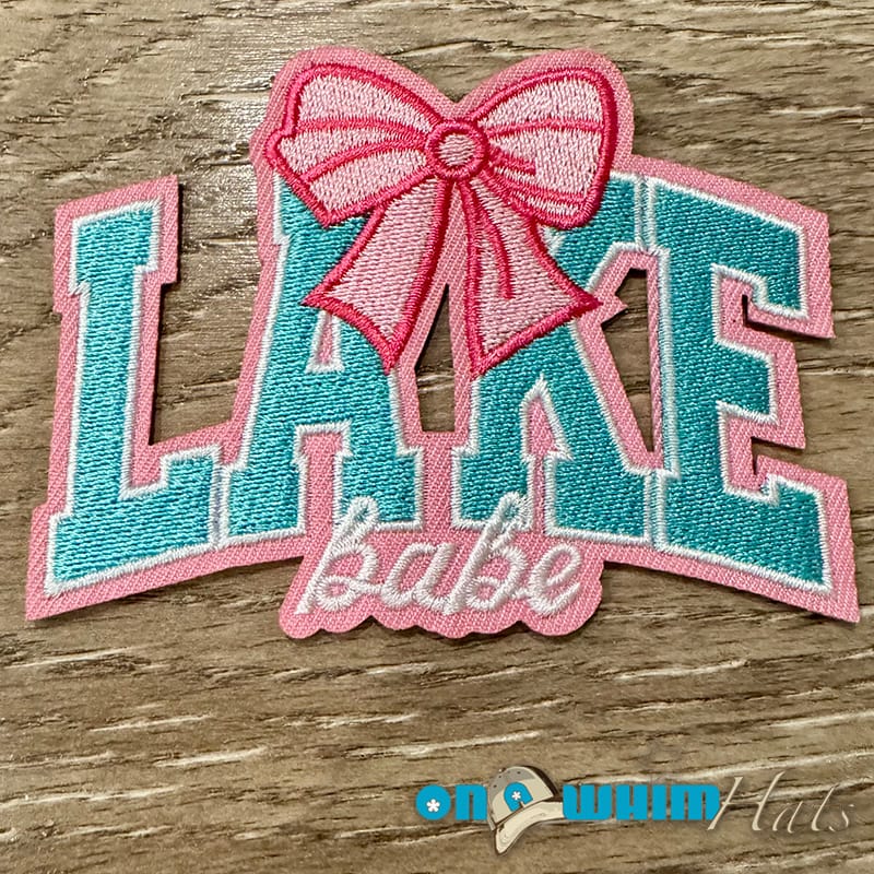 On A Whim Hats Lake Babe Iron-On Patch