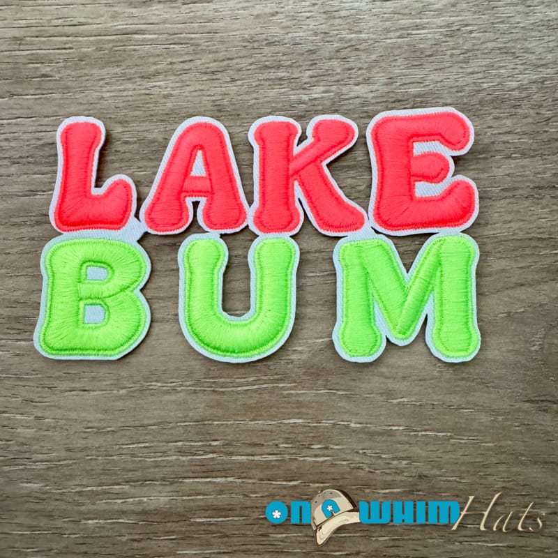 On A Whim Hats Lake Bum Iron-On Patch