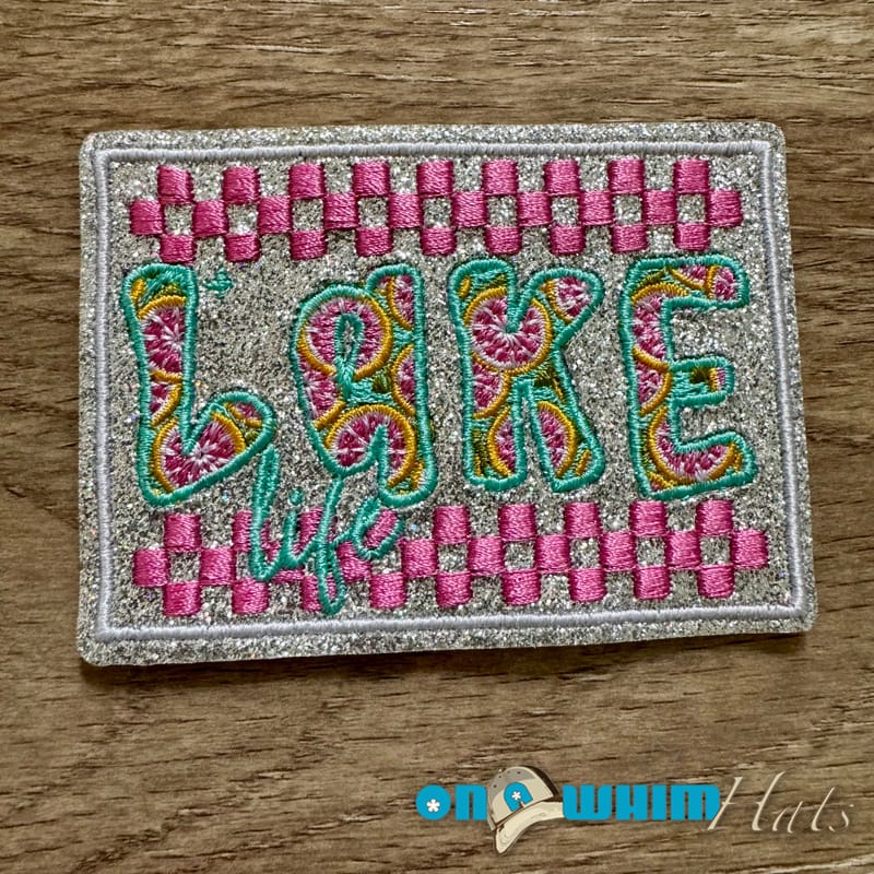 On A Whim Hats Lake Life Iron-On Patch