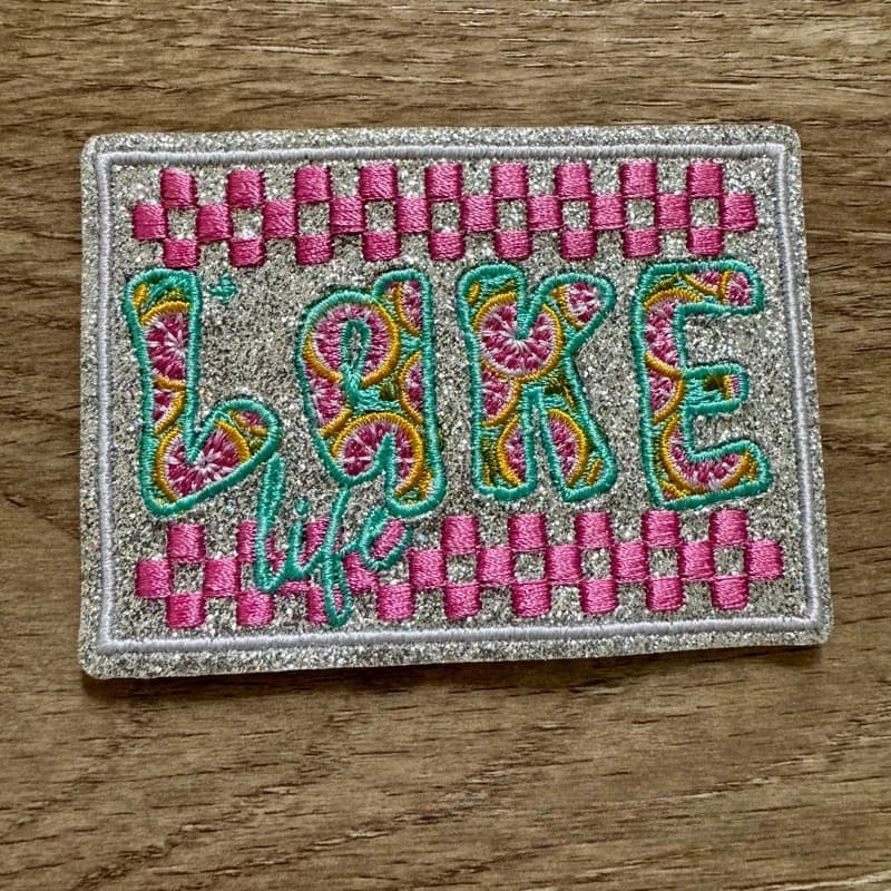 On A Whim Hats Lake Life Iron-On Patch