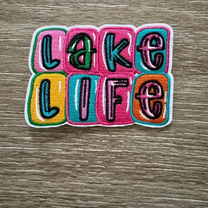On A Whim Hats Lake Life Iron-On Patch