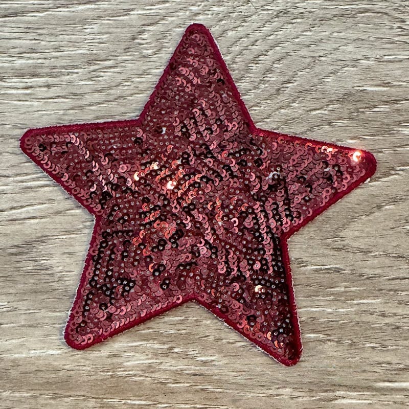 On A Whim Hats Large Burnt Red Star Iron-On Patch