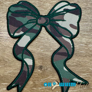 On A Whim Hats Large Camo Bow Iron-On Patch
