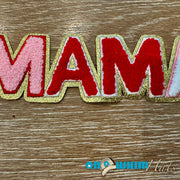 On A Whim Hats Large Mama Chenille Iron-On Patch