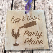 On A Whim Hats Laser Engraved Room Sign - Personalized Board