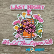 On A Whim Hats Last Night Iron-On Patch