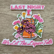 On A Whim Hats Last Night Iron-On Patch