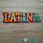 On A Whim Hats Latina Iron-On Patch