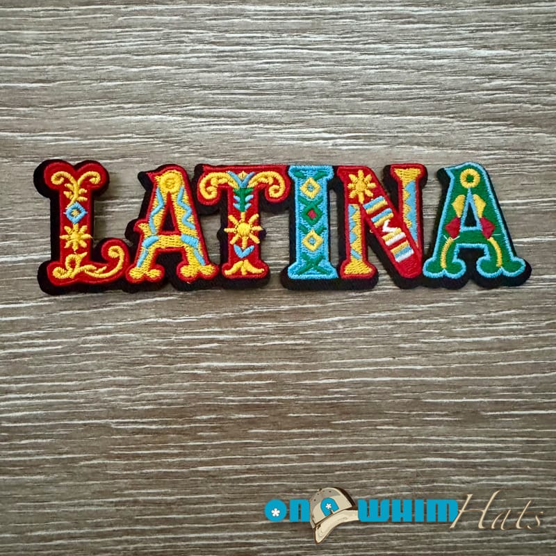 On A Whim Hats Latina Iron-On Patch