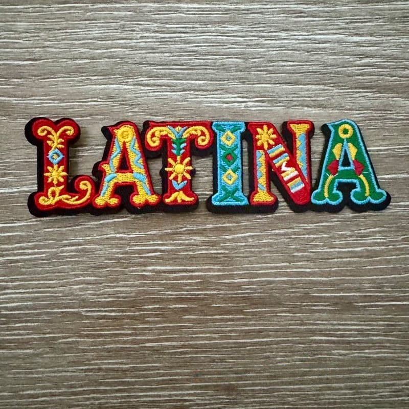 On A Whim Hats Latina Iron-On Patch