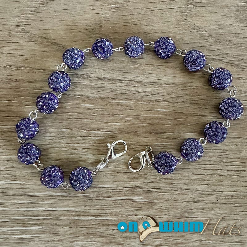 On A Whim Hats Lavender Sparkly Hat Chain