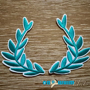 On A Whim Hats Leaves Set Iron-On Patch