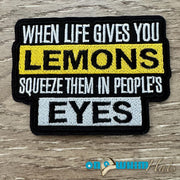 On A Whim Hats Lemons Iron-On Patch