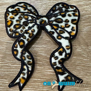On A Whim Hats Leopard Bow Iron-On Patch