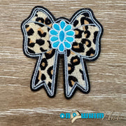 On A Whim Hats Leopard Bow Iron-On Patch
