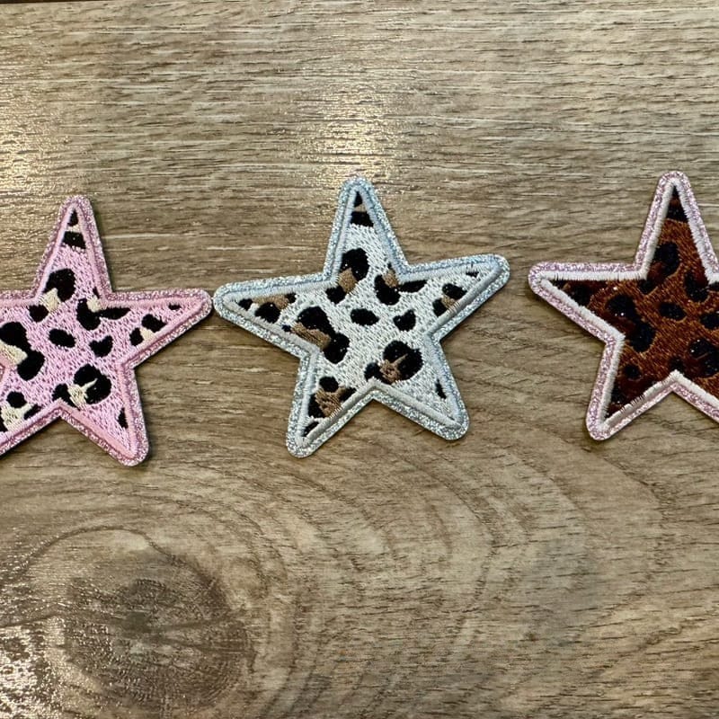 On A Whim Hats Leopard Star Iron- On Patch