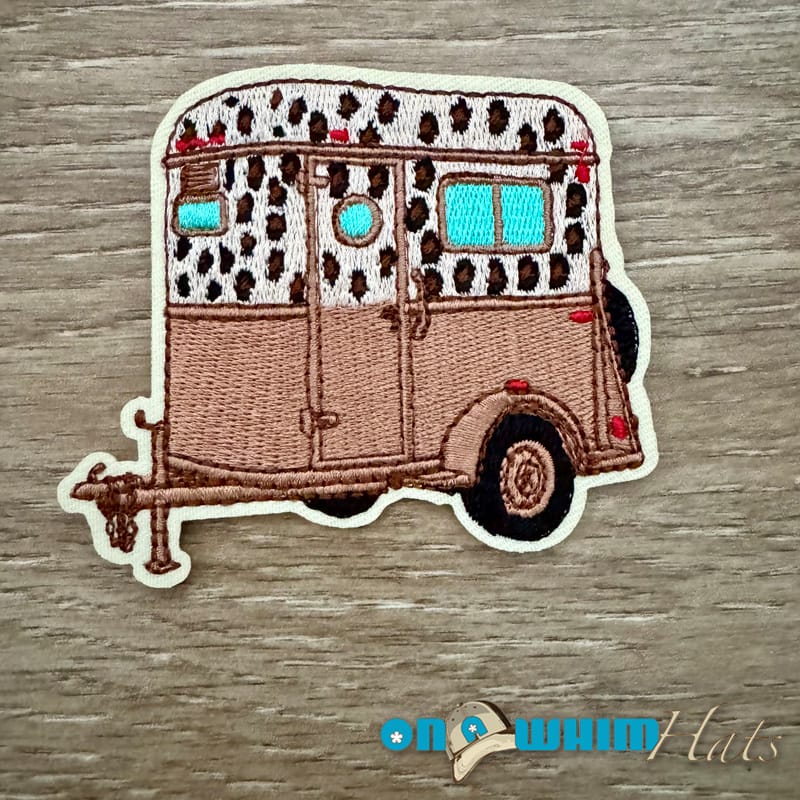 On A Whim Hats Leopard Trailer Iron-On Patch