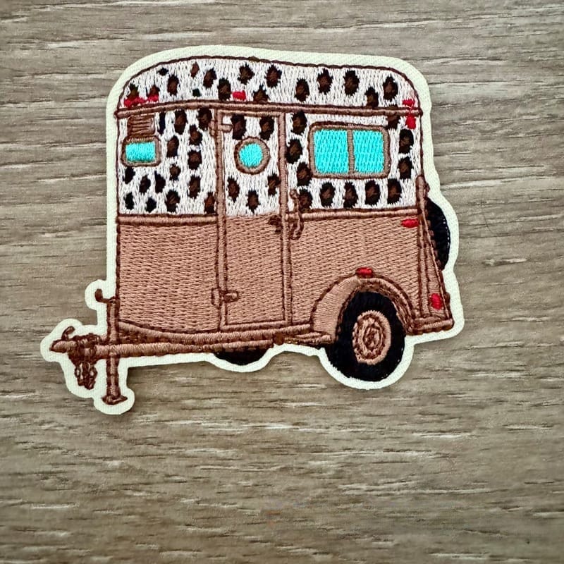 On A Whim Hats Leopard Trailer Iron-On Patch
