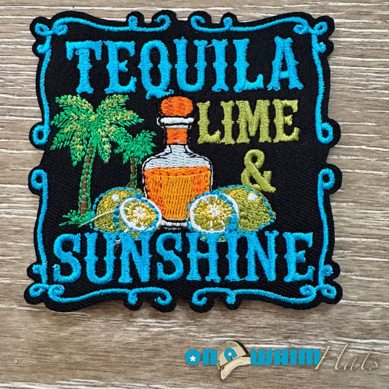 On A Whim Hats Lime and Sunshine Iron-On Patch
