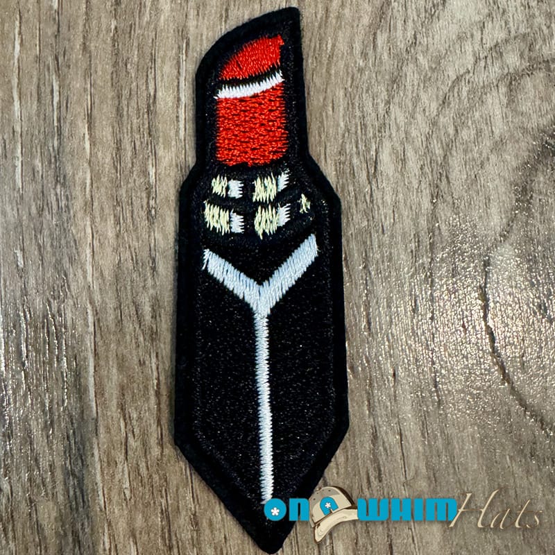 On A Whim Hats Lipstick Iron-On Patch