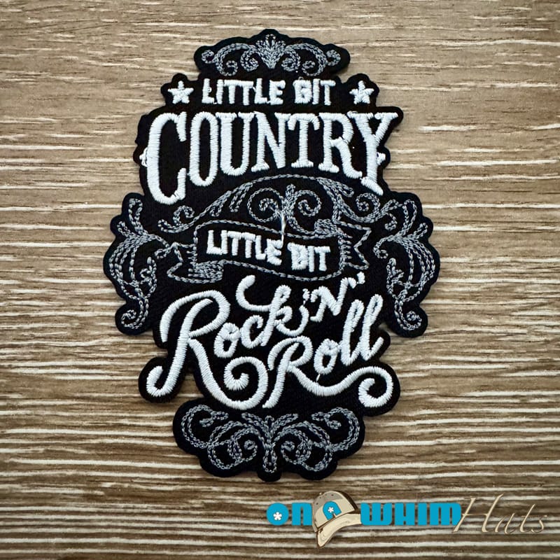 On A Whim Hats Little Bit Country Iron-On Patch