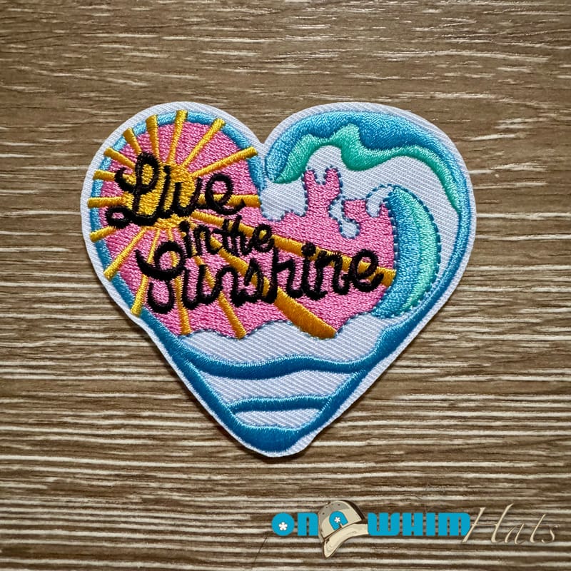 On A Whim Hats Live in the Sunshine Iron-On Patch