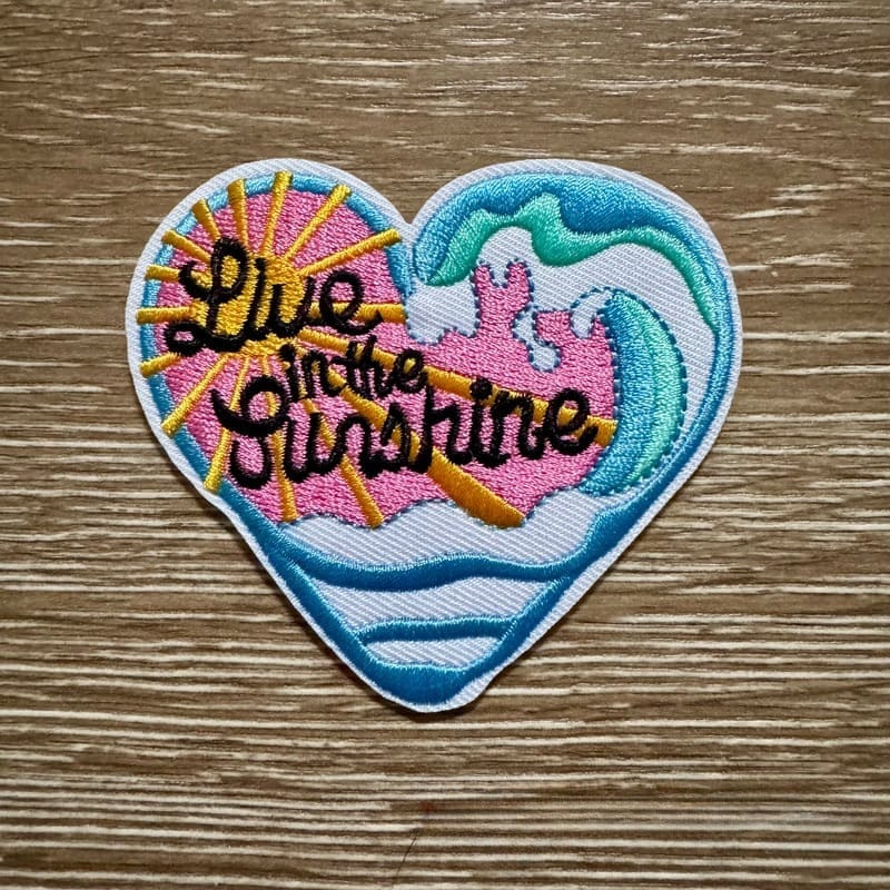 On A Whim Hats Live in the Sunshine Iron-On Patch