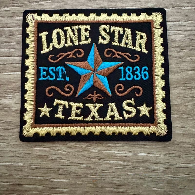 On A Whim Hats Lone Star Iron-On Patch