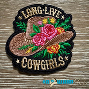 On A Whim Hats Long Live Cowgirls Iron-On Patch