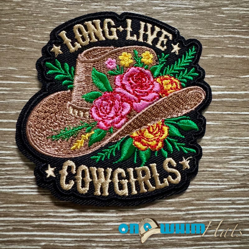 On A Whim Hats Long Live Cowgirls Iron-On Patch