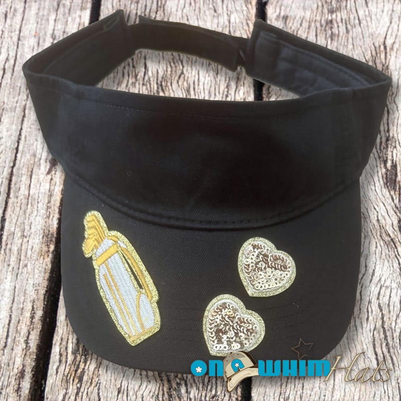 On A Whim Hats Love Golfing Visor