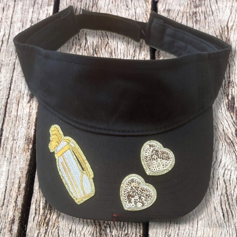 On A Whim Hats Love Golfing Visor
