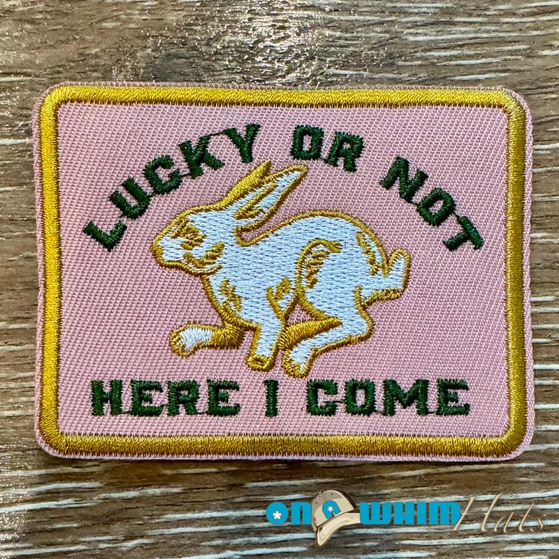 On A Whim Hats Lucky Embroidered Iron-On Patch