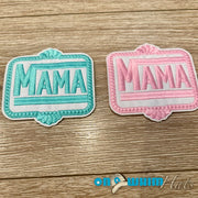 On A Whim Hats Mama Embroidered Iron-On Patch
