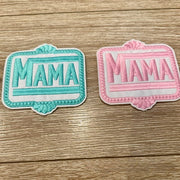 On A Whim Hats Mama Embroidered Iron-On Patch
