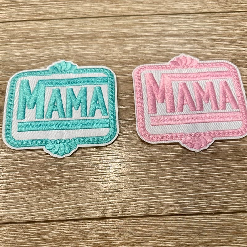 On A Whim Hats Mama Embroidered Iron-On Patch