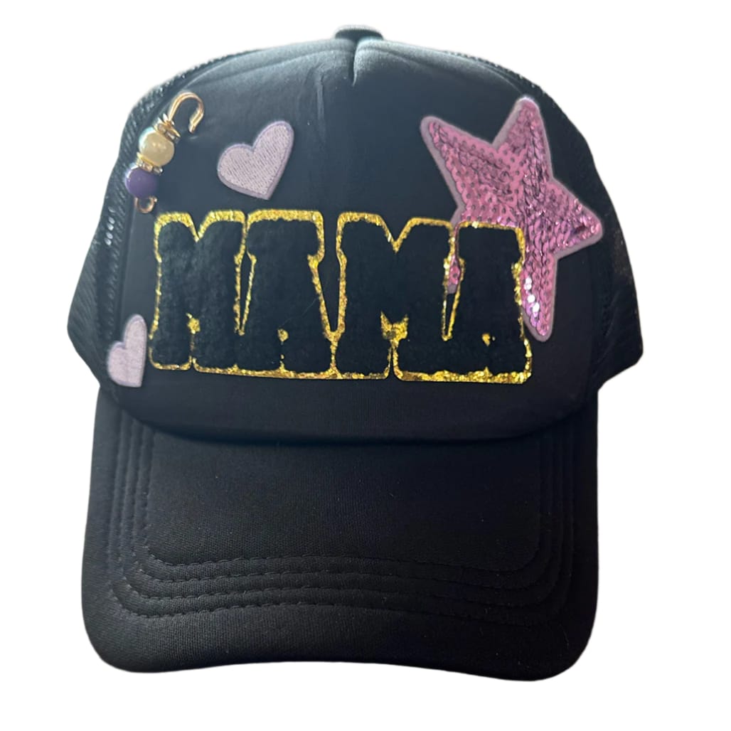 On A Whim Hats Mama - Lavender and Black