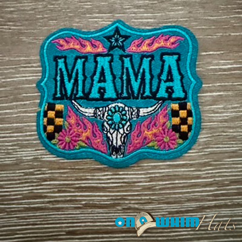 On A Whim Hats Mama Leather Iron-On Patch