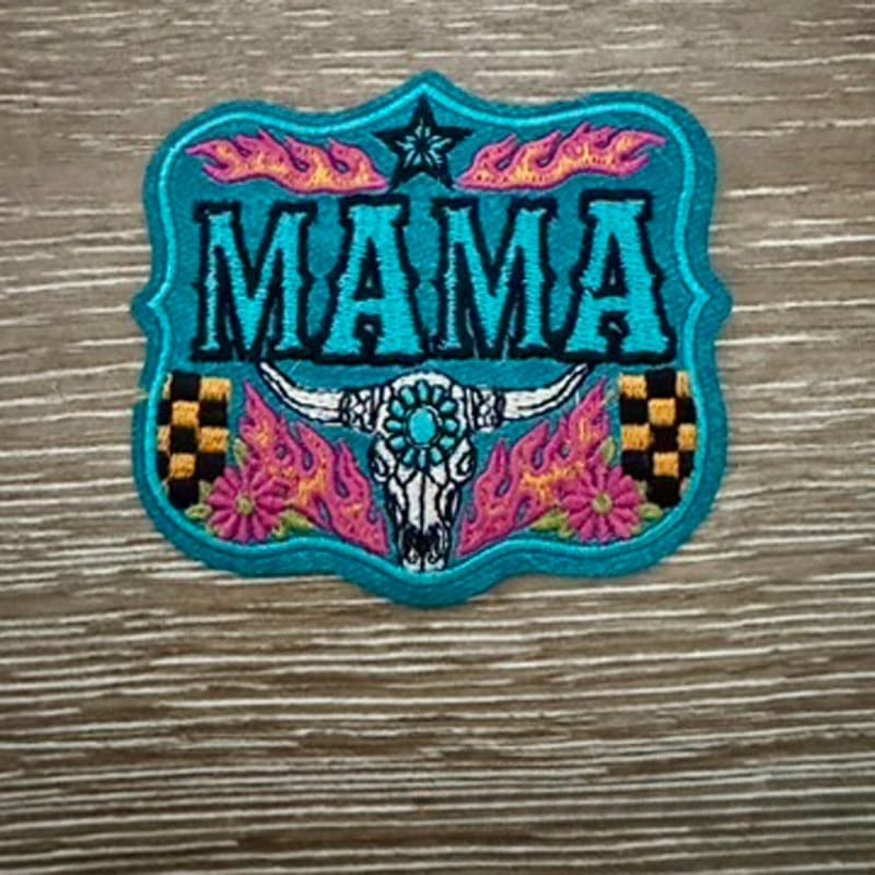 On A Whim Hats Mama Leather Iron-On Patch