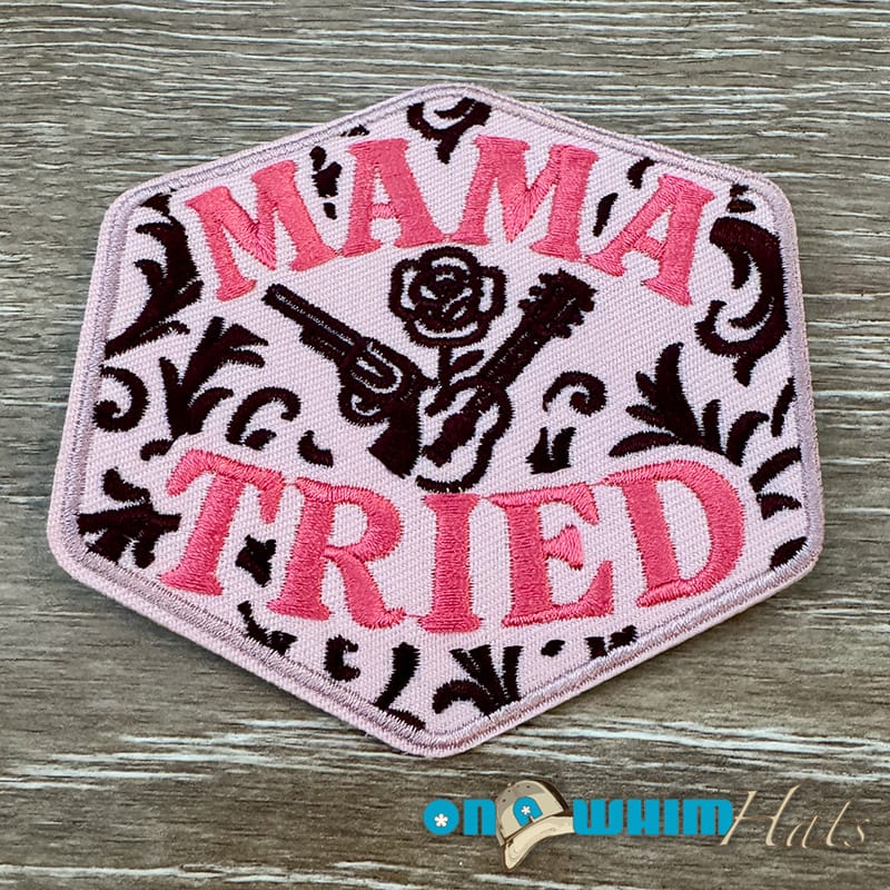 On A Whim Hats Mama Tried Iron-On Patch
