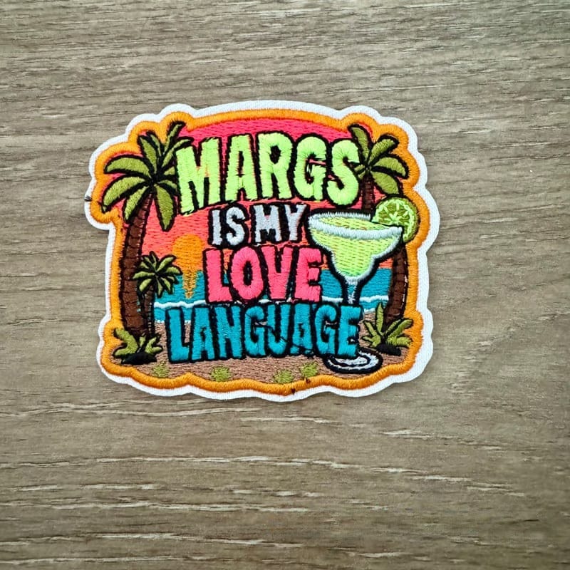 On A Whim Hats Margs is My Love Language Iron-On Patch