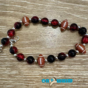 On A Whim Hats Maroon and Black Football Hat Chain