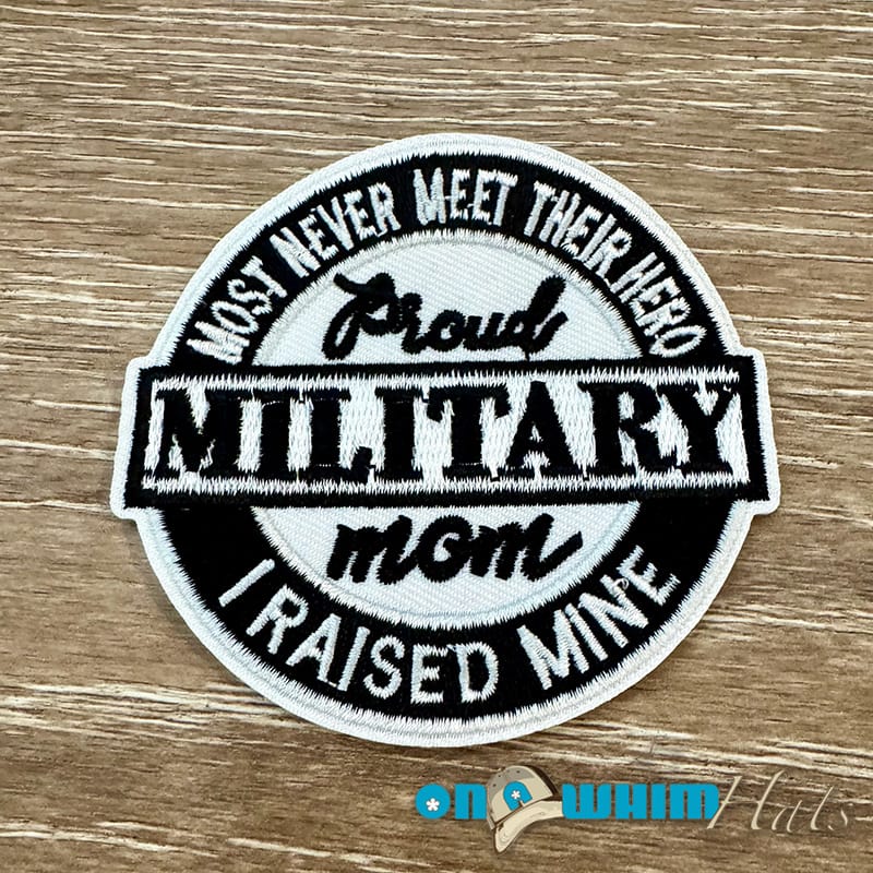 On A Whim Hats Military Mom Iron-On Patch
