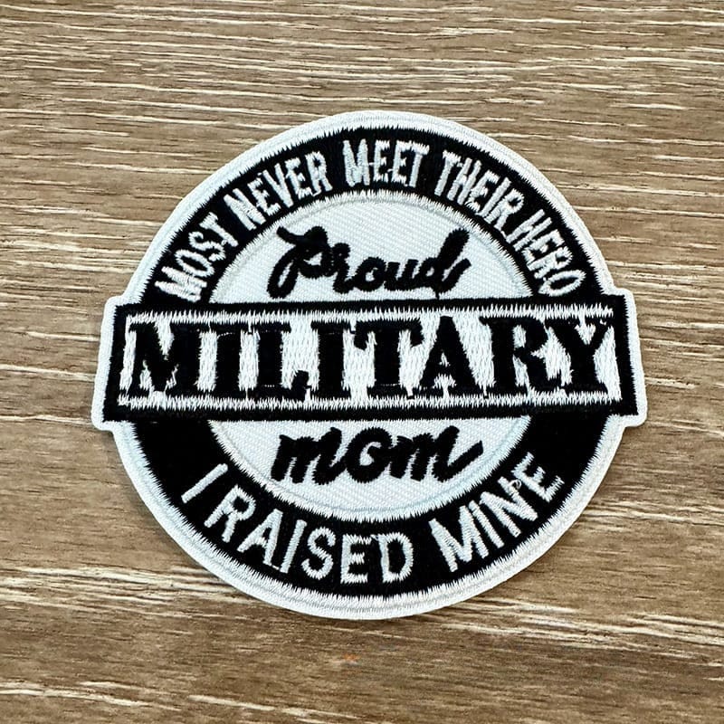 On A Whim Hats Military Mom Iron-On Patch