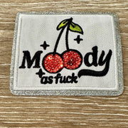 On A Whim Hats Moody as F Embroidered Iron-On Patch