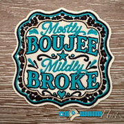 On A Whim Hats Mostly Boujee Iron-On Patch