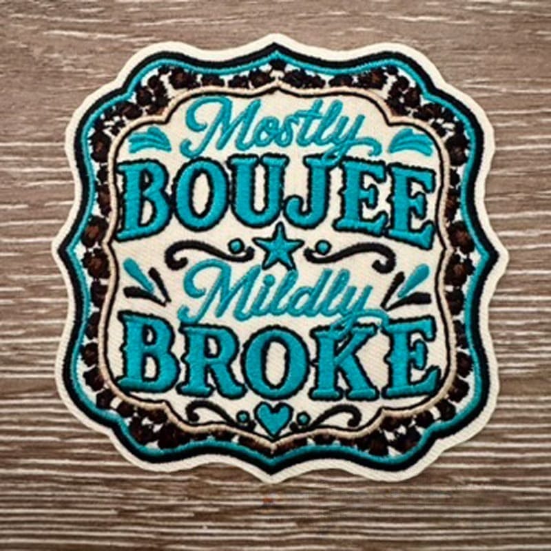 On A Whim Hats Mostly Boujee Iron-On Patch