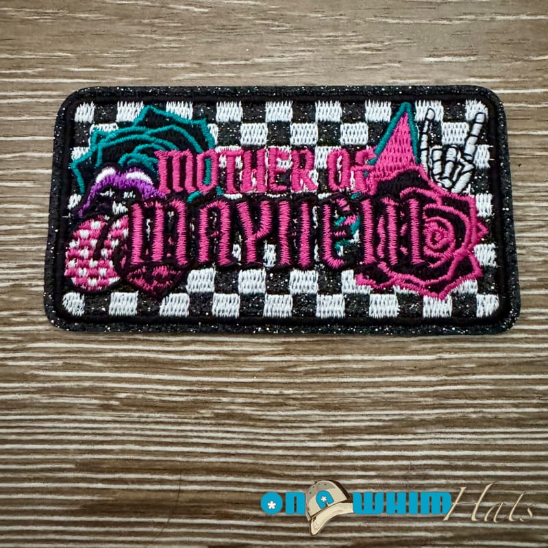 On A Whim Hats Mother of Mayhem Iron-On Patch