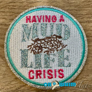 On A Whim Hats Mud Life Iron-On Embroidered Patch