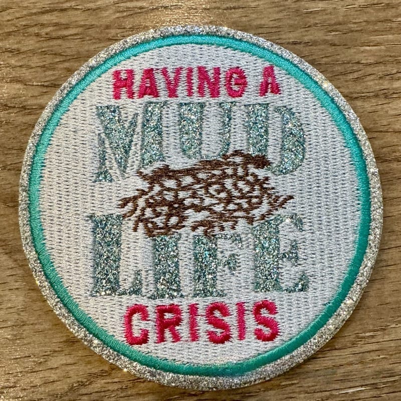 On A Whim Hats Mud Life Iron-On Embroidered Patch